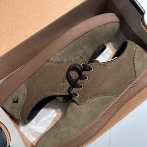 Emerica Khaki and Brown Suede Sneakers